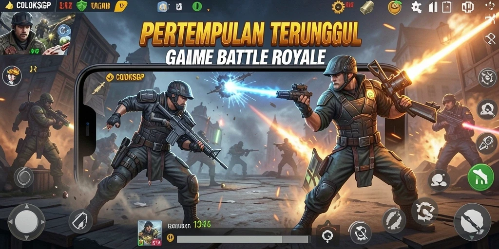 Tangkapan layar COLOKSGP menampilkan aksi seru dalam pertempuran Battle Royale.