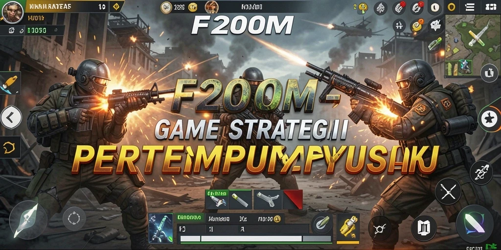 Screenshot F200M menampilkan aksi pertempuran yang mendebarkan dalam gameplay SLG.
