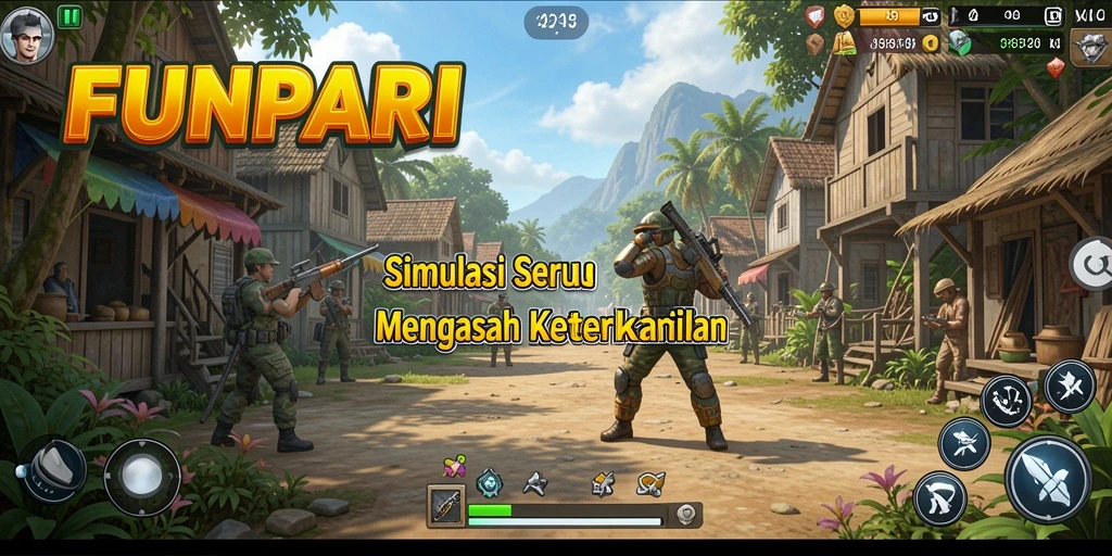Tampilan menarik dari gameplay FUNPARI yang seru dan interaktif.