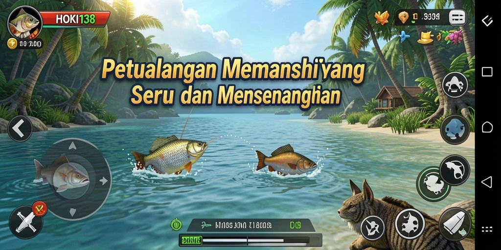 Tampilan seru gameplay HOKI138 saat menangkap ikan.