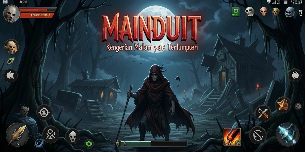 Tampilan gameplay mengerikan dalam MAINDUIT yang penuh ketegangan.