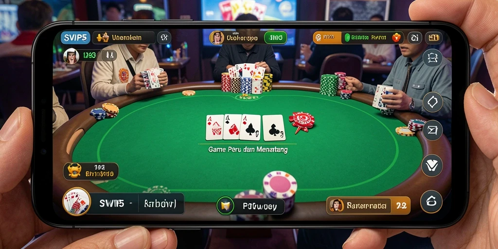 Tampilan gameplay Poker yang menarik dan interaktif di SVIP5.