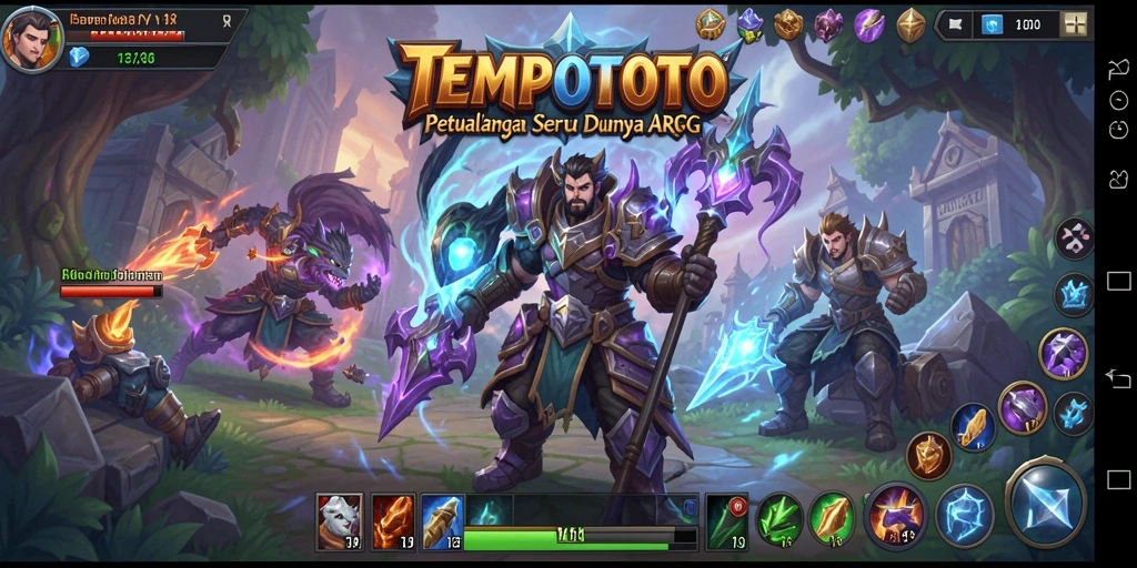 Tampilan menarik dari gameplay TEMPOTOTO yang penuh aksi.