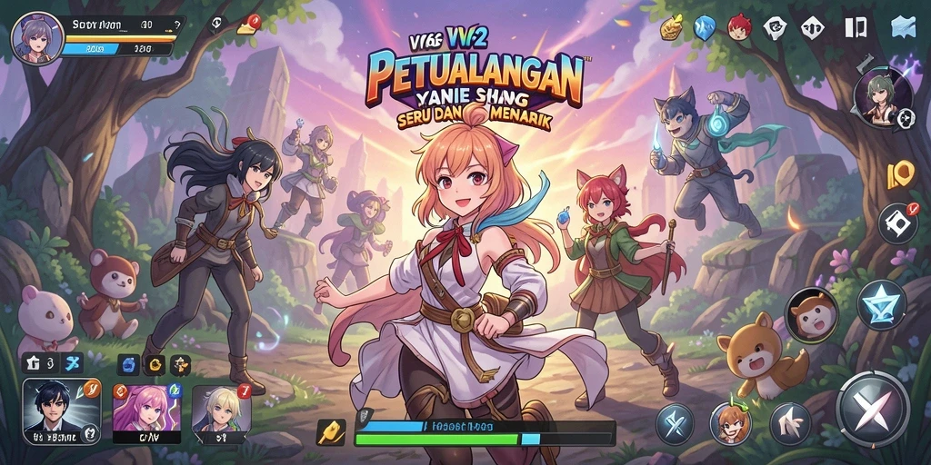 Tampilan permainan <strong>VV62</strong> menampilkan aksi karakter anime yang dinamis dan menarik.